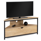 Meuble TV d'angle 100 cm DETROIT avec placard design industriel