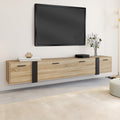 Meuble TV suspendu 180 cm PHOENIX 3 portes design industriel