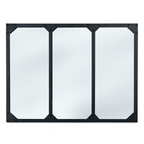 Miroir verrière 3 bandes style industriel 80x60 cm
