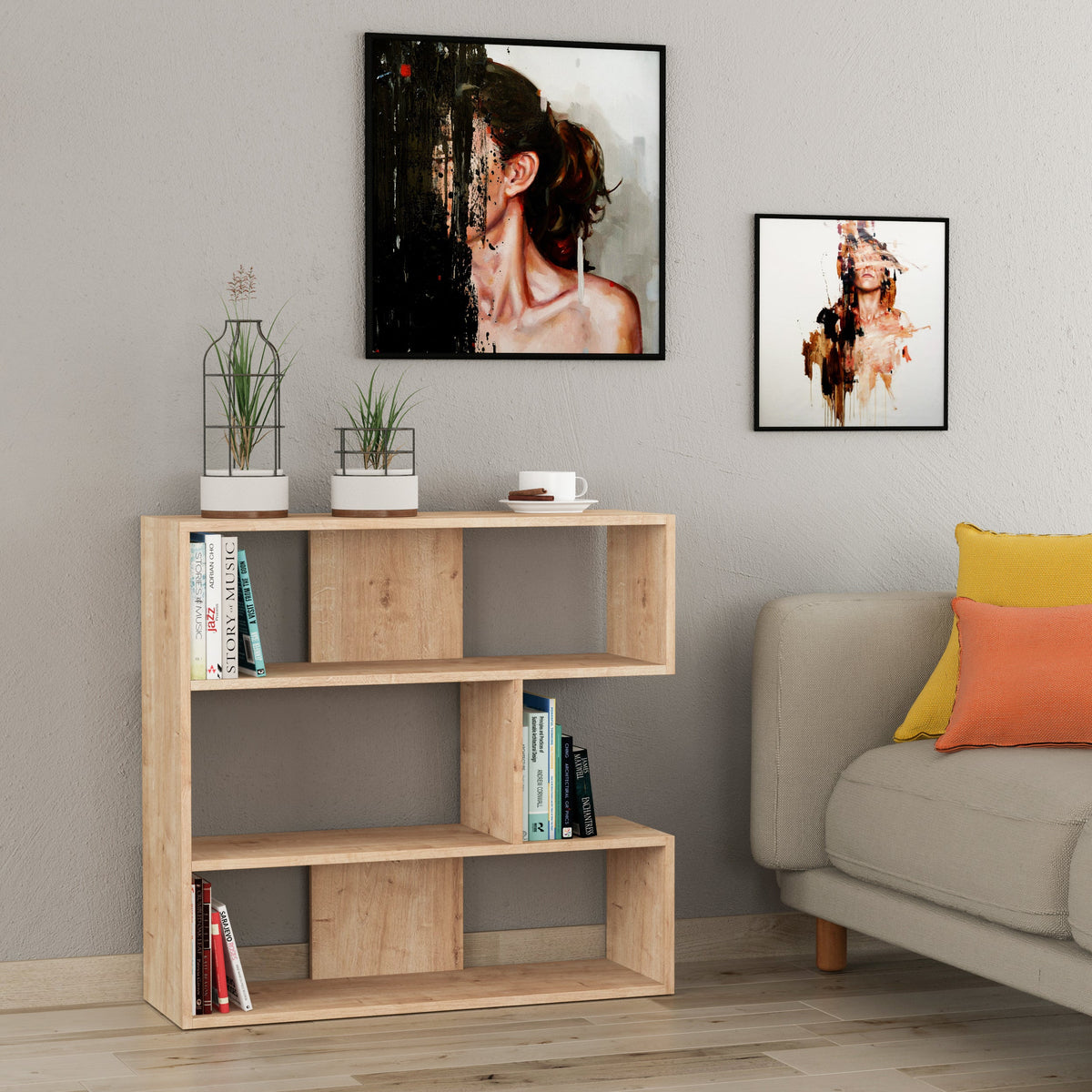 Molly Modern Bookcase Display Unit No.1 Courte 89cm