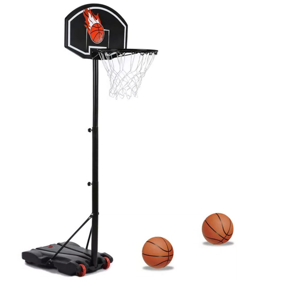 Panier de basket sur pied réglable en hauteur de 140 à 210 cm