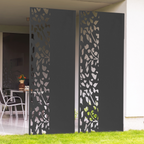Panneau décoratif universel 150 x 50 cm FLOWER gris semi-ajouré sur le côté