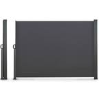 Paravent extérieur rétractable 160 x 300 cm gris anthracite store latéral