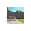Paravent extérieur rétractable double 160 x 800 cm gris anthracite store latéral