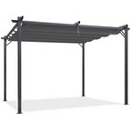 Pergola à toit rétractable 4 pieds 3x4 m tonnelle gris anthracite