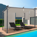 Pergola édition spéciale à toit rétractable 3x4 m et 4 stores taupe