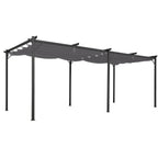 Pergola à toit rétractable 3x6 m, tonnelle gris anthracite