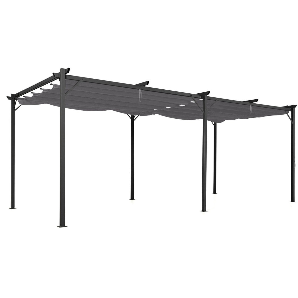 Pergola à toit rétractable 3x6 m, tonnelle gris anthracite