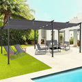 Pergola à toit rétractable 3x6 m, tonnelle gris anthracite