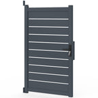 Portillon 100x160 cm en aluminium ajouré gris anthracite