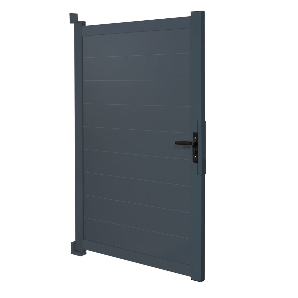 Portillon 100x160 cm en aluminium gris anthracite