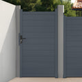 Portillon 100x180 cm en aluminium gris anthracite