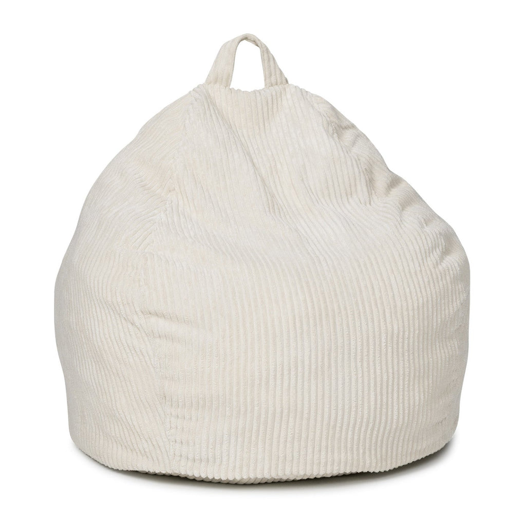 Pouf poire HORTENSE en velours côtelé beige