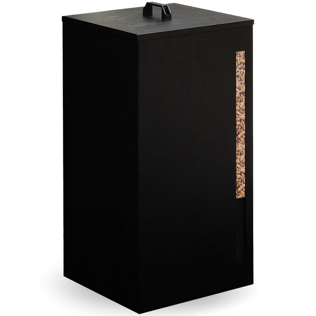 Bac à granulés 45 kg noir rangement à pellets 36 x 36 x 76 cm