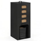 Réservoir à granulés 55 kg noir, distributeur à pellets 40 x 40 x 98,5 cm avec contenant souple amovible