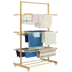Séchoir à linge pliable 3 niveaux RITA 22 m en bambou