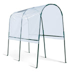 Serre à tomates de jardin 200 x 120 x 170 cm avec bâche transparente + arceaux en acier