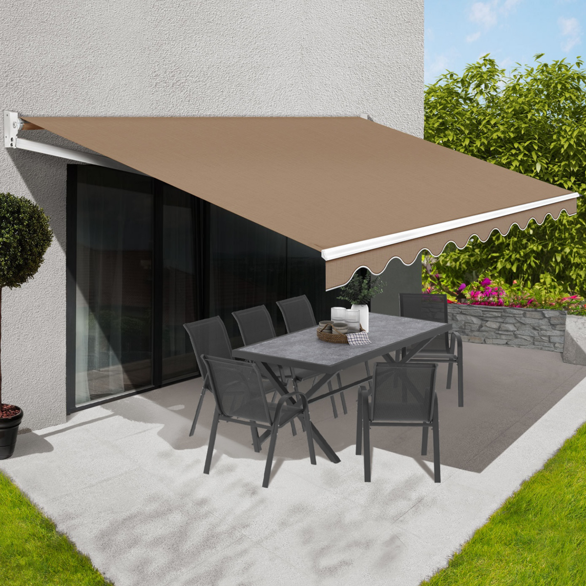 Store banne manuel 3,80 x 3 m taupe