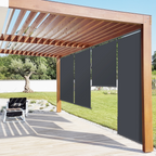 Lot de 3 stores enrouleurs L. 124 x H. 225 cm pour pergola, gris anthracite