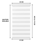 Lot de 2 stores enrouleurs jour nuit L. 45 x H. max 170 cm blancs