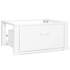 Support pour lave-linge 63 x 54 cm, socle réhausseur en métal avec tiroir