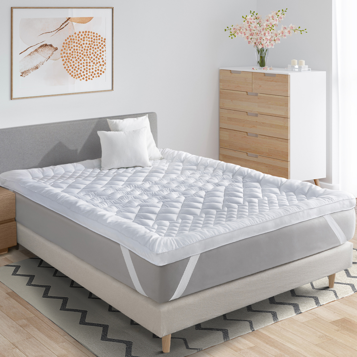 Surmatelas 140x190 cm SACHA 7 zones de confort épais et moelleux 600 g