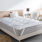 Surmatelas 140x190 cm EDA épais et moelleux, surpiqûres vagues, 600 g/m²