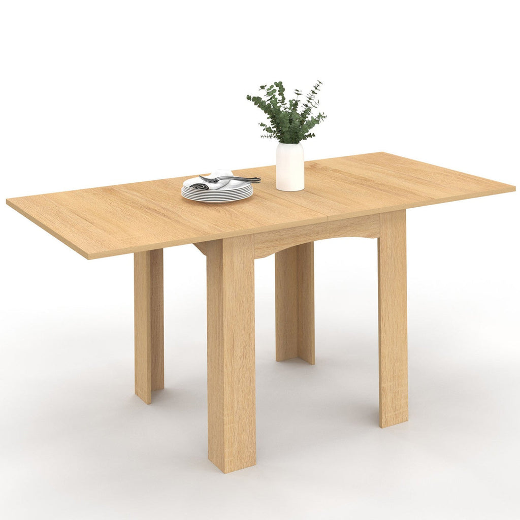 Table à manger extensible rectangulaire DONA 4-8 personnes hêtre 80-160 cm