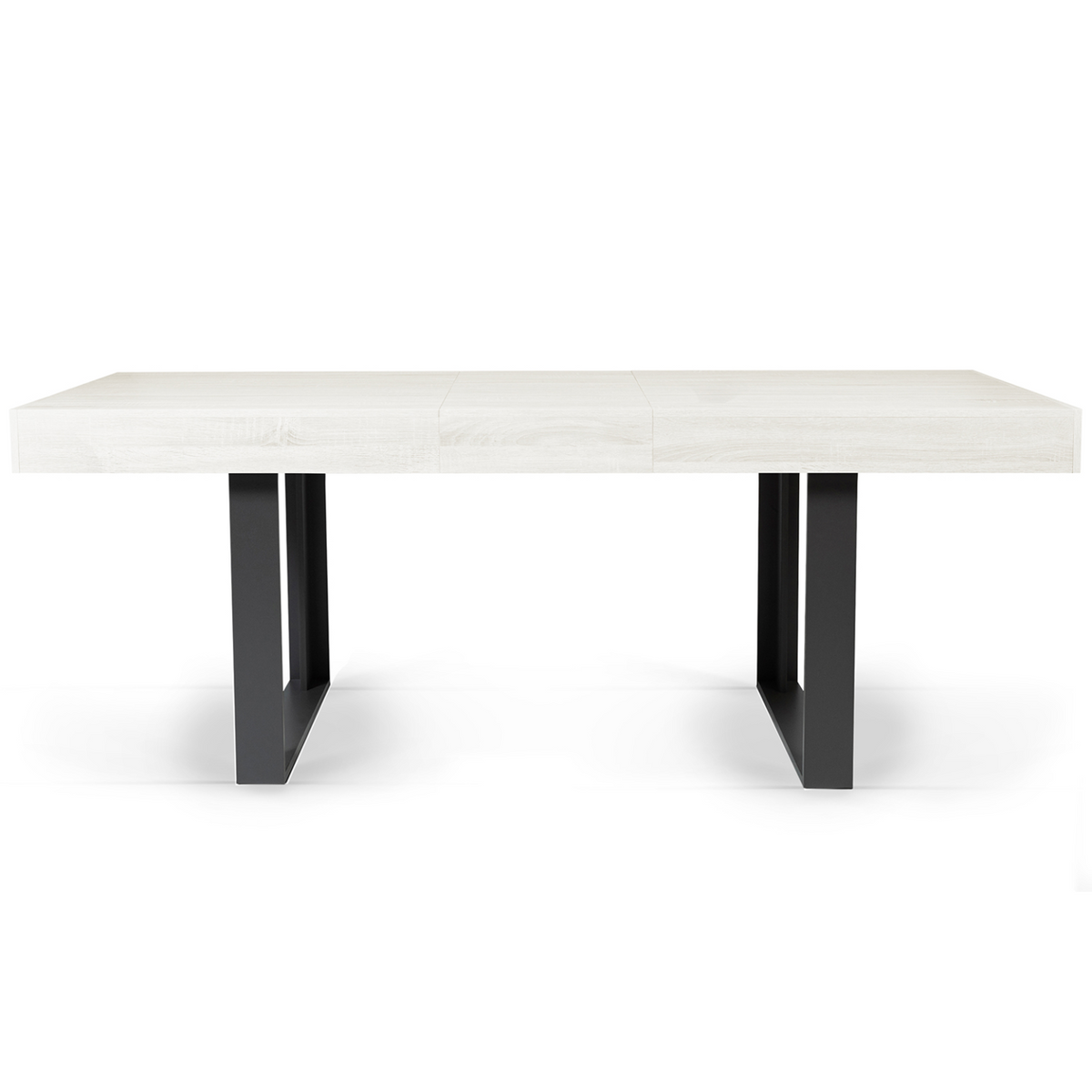 Table à manger rectangulaire extensible PHOENIX 4-8 personnes bois gris 160-200 cm