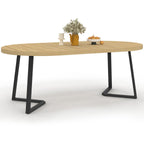 Table à manger extensible ronde SELMA 4-10 personnes bois et noir 110-200 cm
