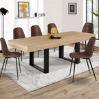 Table à manger rectangulaire PHOENIX 8 personnes bois et noir 200 cm