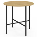 Table à manger fixe ronde DETROIT 4 personnes style industriel 80 cm