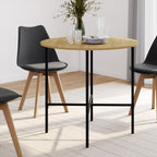 Table à manger fixe ronde DETROIT 4 personnes style industriel 80 cm