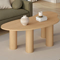 Table basse ORGANIQUE 100 cm effet bois de hêtre