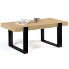 Table basse rectangulaire PHOENIX bois et noir