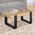 Table basse rectangulaire PHOENIX bois et noir