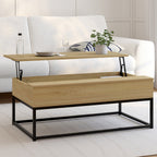 Table basse rectangulaire à plateau relevable design industriel DETROIT