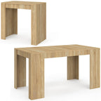 Table console extensible ORLANDO 6 personnes 140 cm décor hêtre