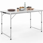Table de camping pliante d'appoint 120 cm réglable en hauteur