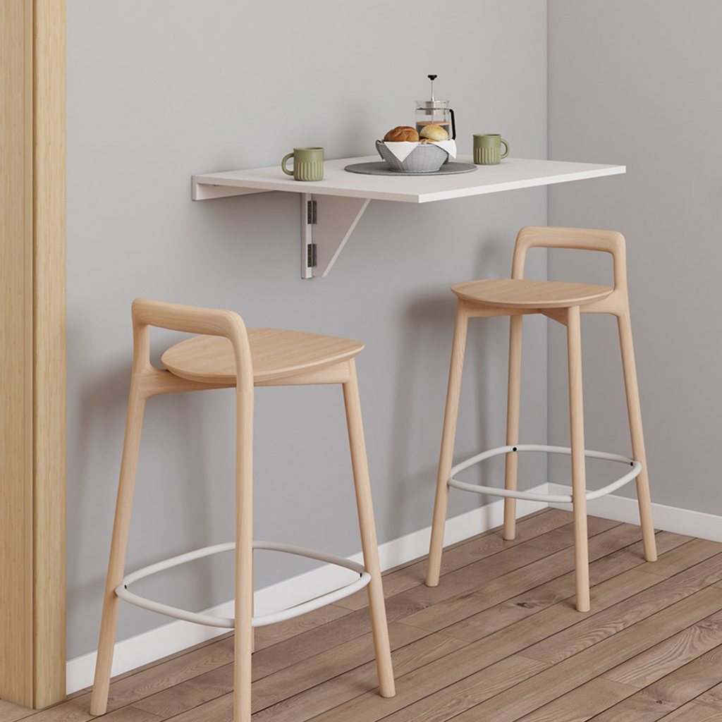 Table murale rabattable EXPRESS 2 personnes blanc L. 70 cm