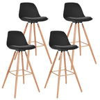 Lot de 4 tabourets de bar SARA noirs
