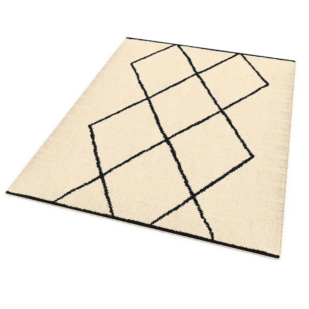 Tapis d'intérieur rectangulaire CASA motifs berbères 120 x 170 cm