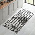 Tapis vinyle effet mosaïque noir et blanc 66 x 160 cm