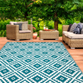 Tapis d'extérieur BAHAMAS bleu canard 270 x 370 cm