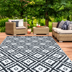 Tapis d'extérieur BAHAMAS noir 270 x 470 cm