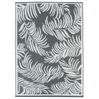 Tapis d'extérieur COCO tropical gris et blanc 180 x 280 CM