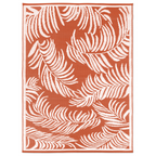 Tapis extérieur COCO tropical terre cuite et blanc 270 x 470 CM