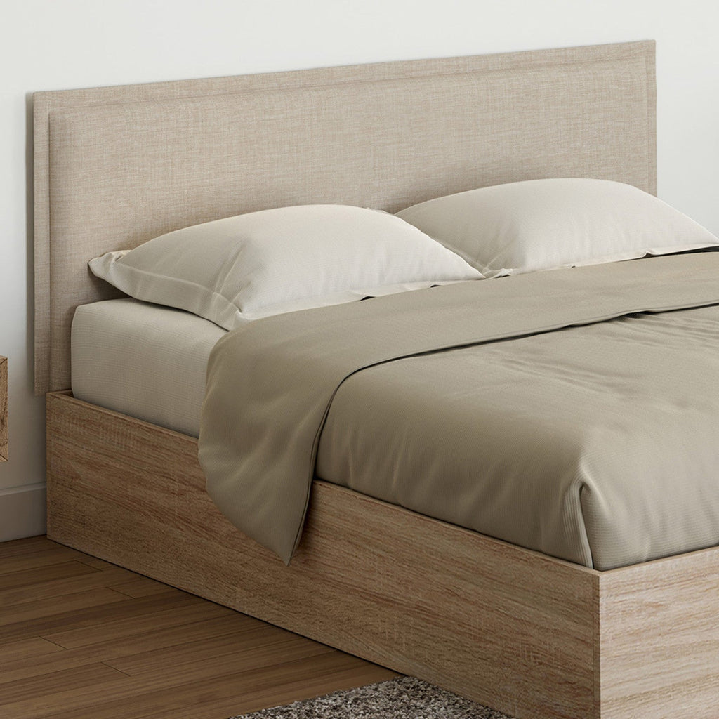 Tête de lit suspendue ALHYA 160 cm en tissu beige lin