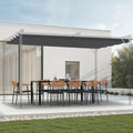 Toiture rétractable de rechange gris anthracite pour pergola 3x4 m