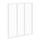 Verrière d'atelier 3 vitrages L. 93 x H. 108 cm en métal blanc et verre trempé
